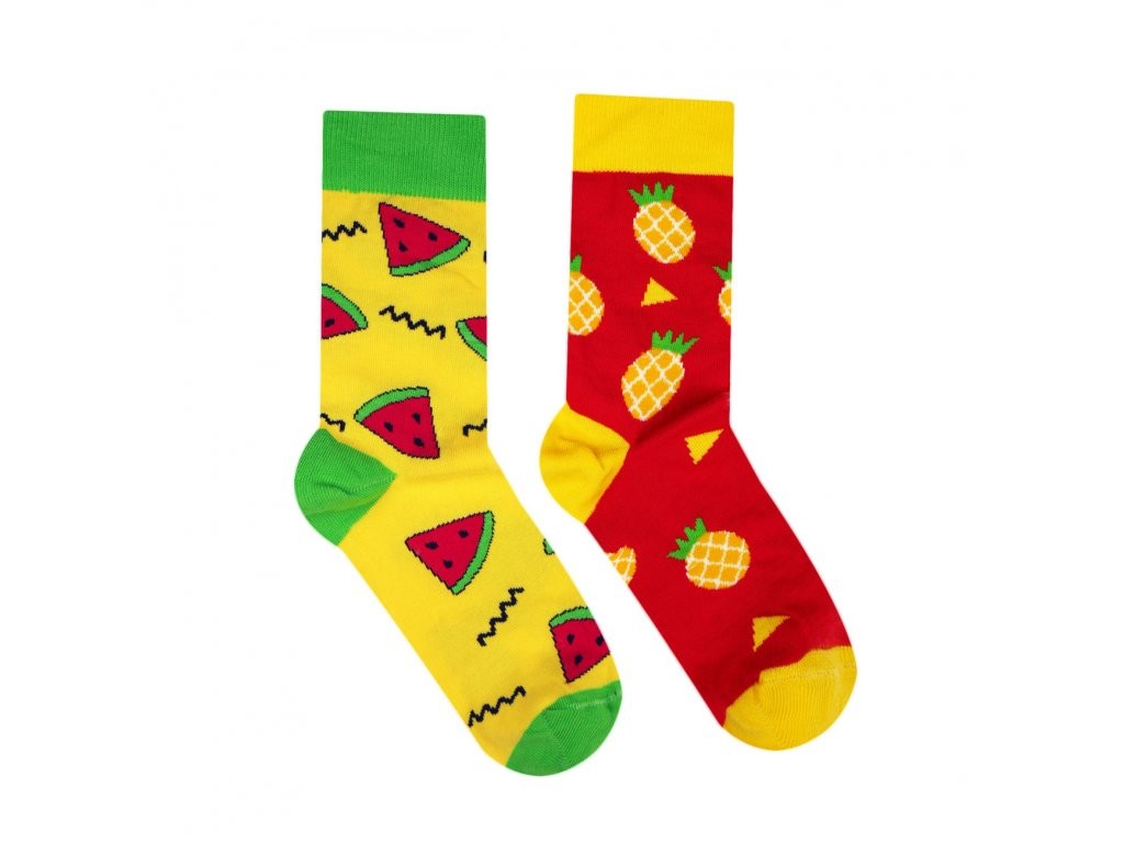 Veselé ponožky Meloun a ananas