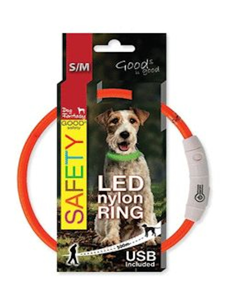 Obojek DOG FANTASY světelný USB
