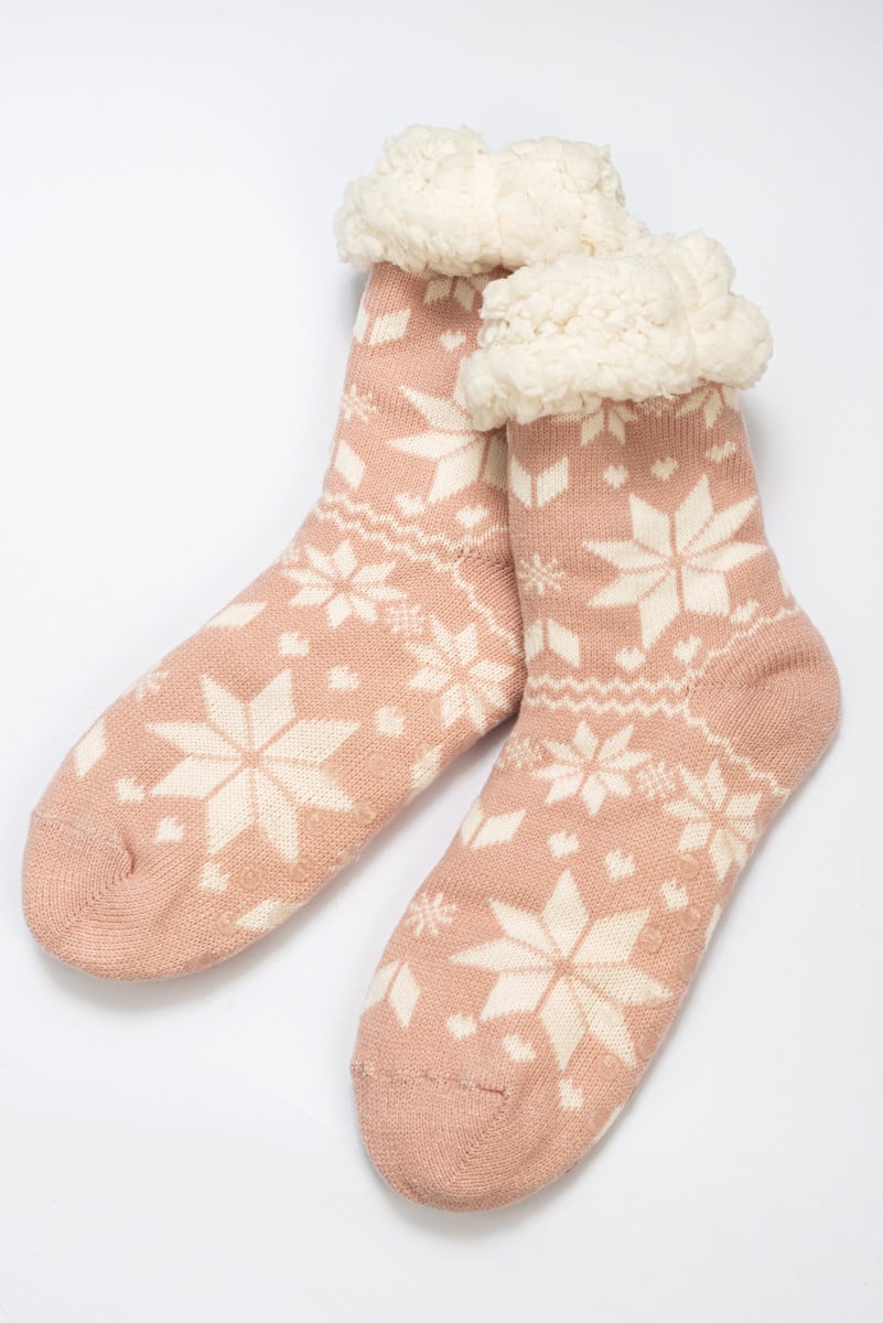 Zimní ponožky sněhové vločky