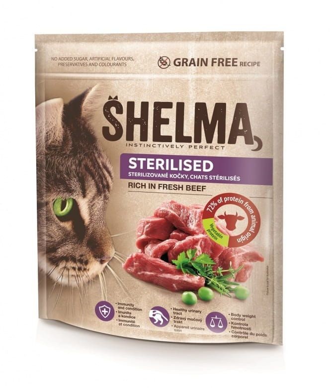 Shelma Sterile bezobilné granule pro dospělé kočky750g