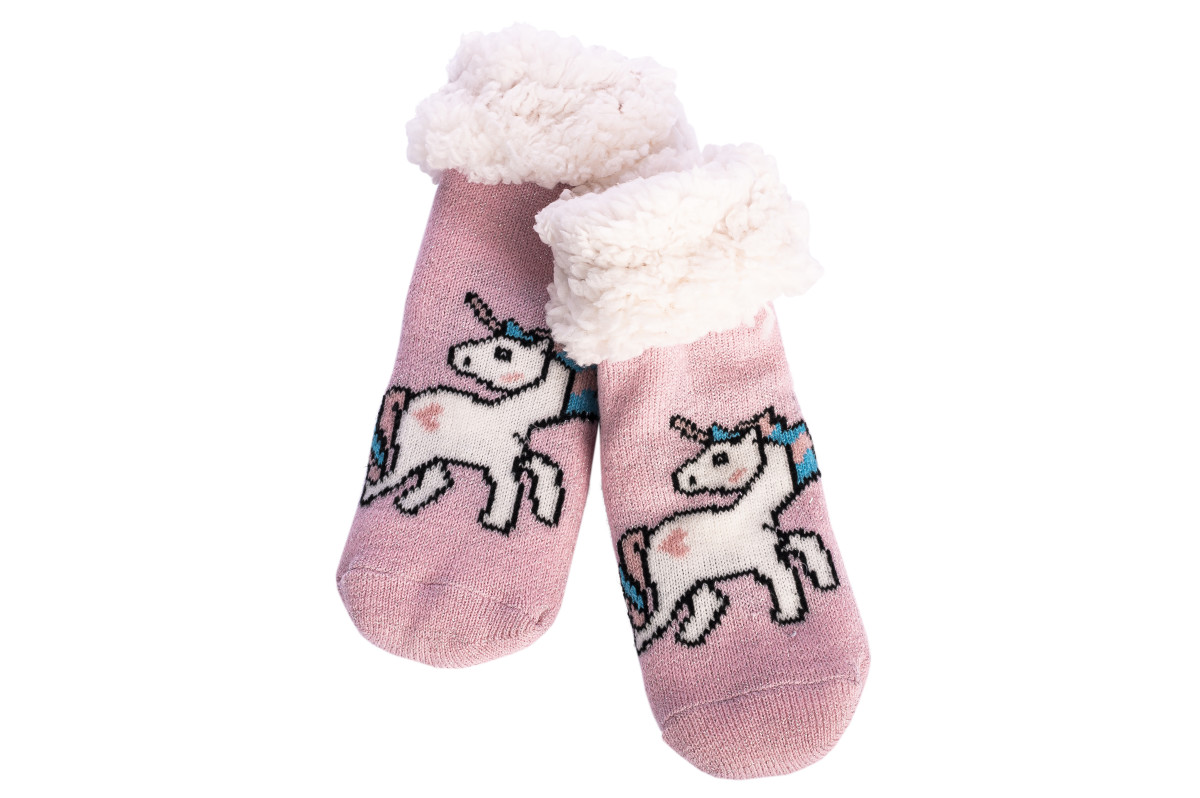 Detské zateplené ponožky Jednorožec