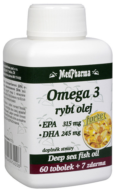 Omega 3 Rybí olej Forte (EPA 315 mg + DHA 245 mg) 67 tobolek