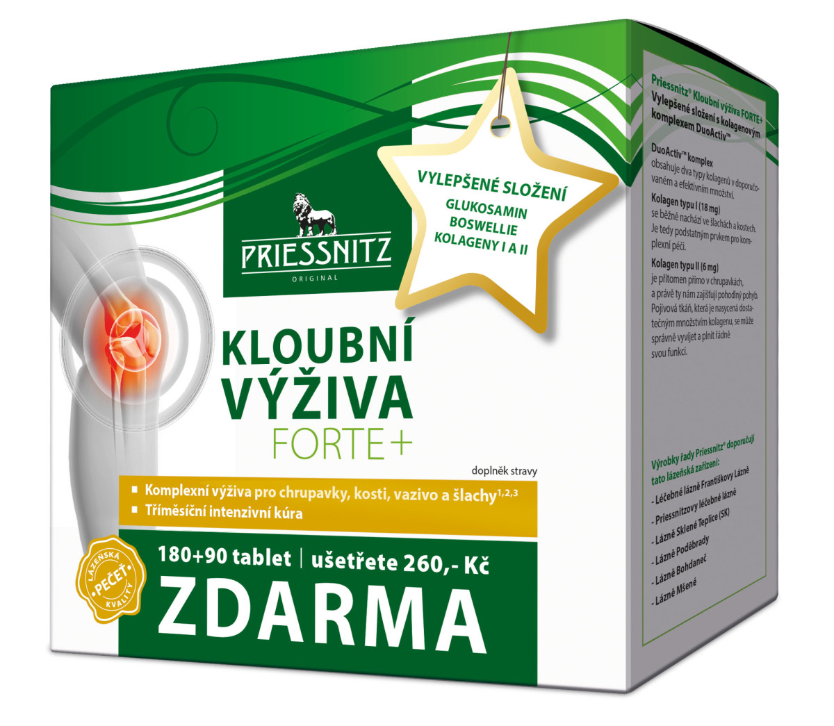 Priessnitz kloubní výživa FORTE+ 270 tablet