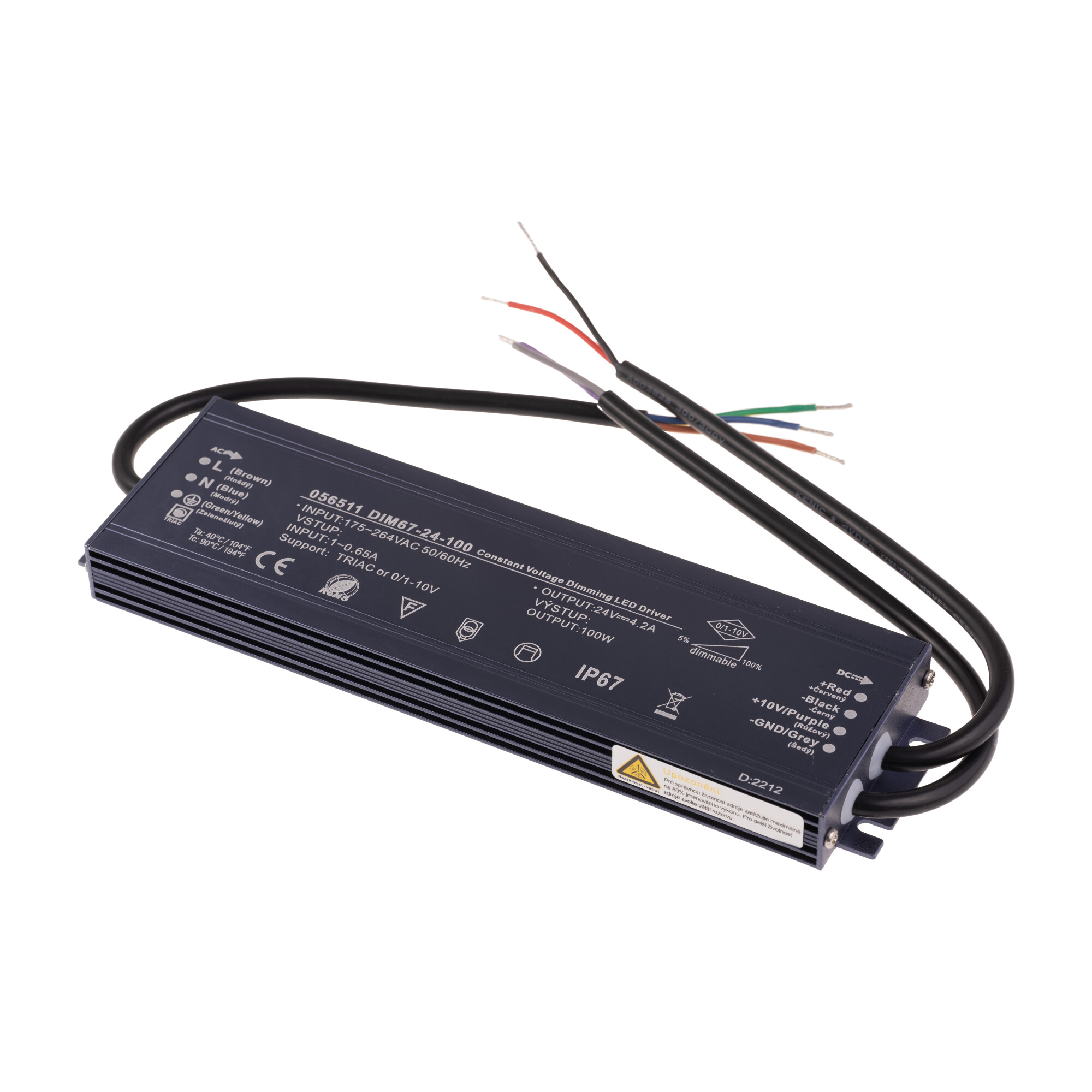 Levně LED zdroj 24V 100W zdroj DIM67-24-100