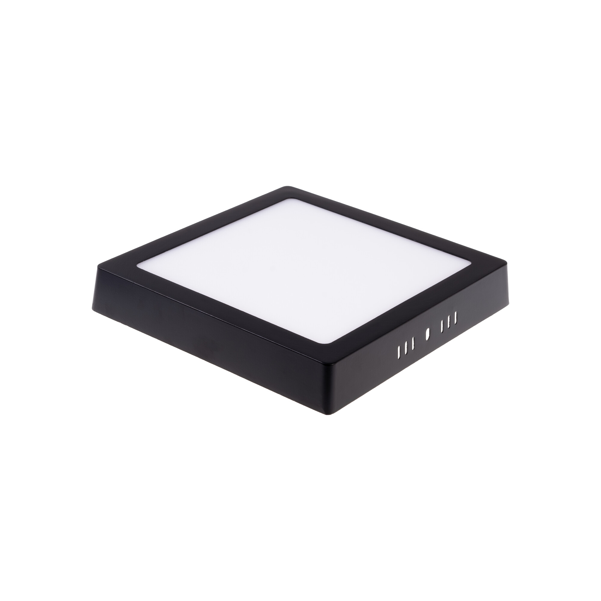 Levně BPS12 LED panel 12W přisazený černý čtverec - Denní bílá