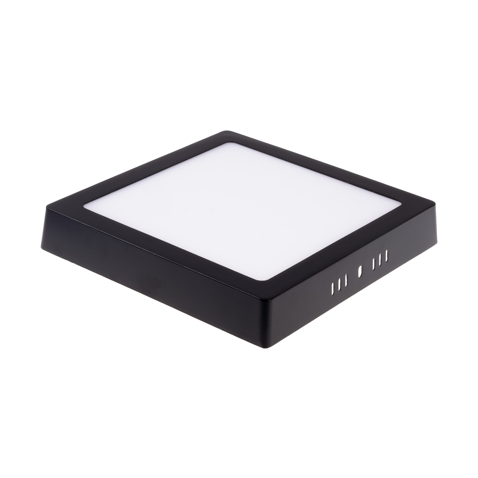 Levně BPS18 LED panel 18W přisazený černý čtverec - Denní bílá