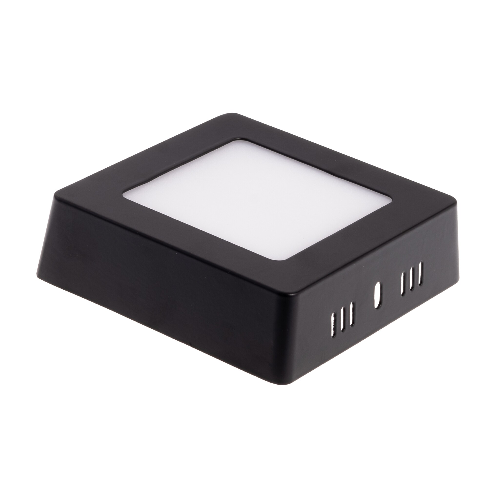 Levně BPS6 LED panel 6W přisazený černý čtverec - Denní bílá