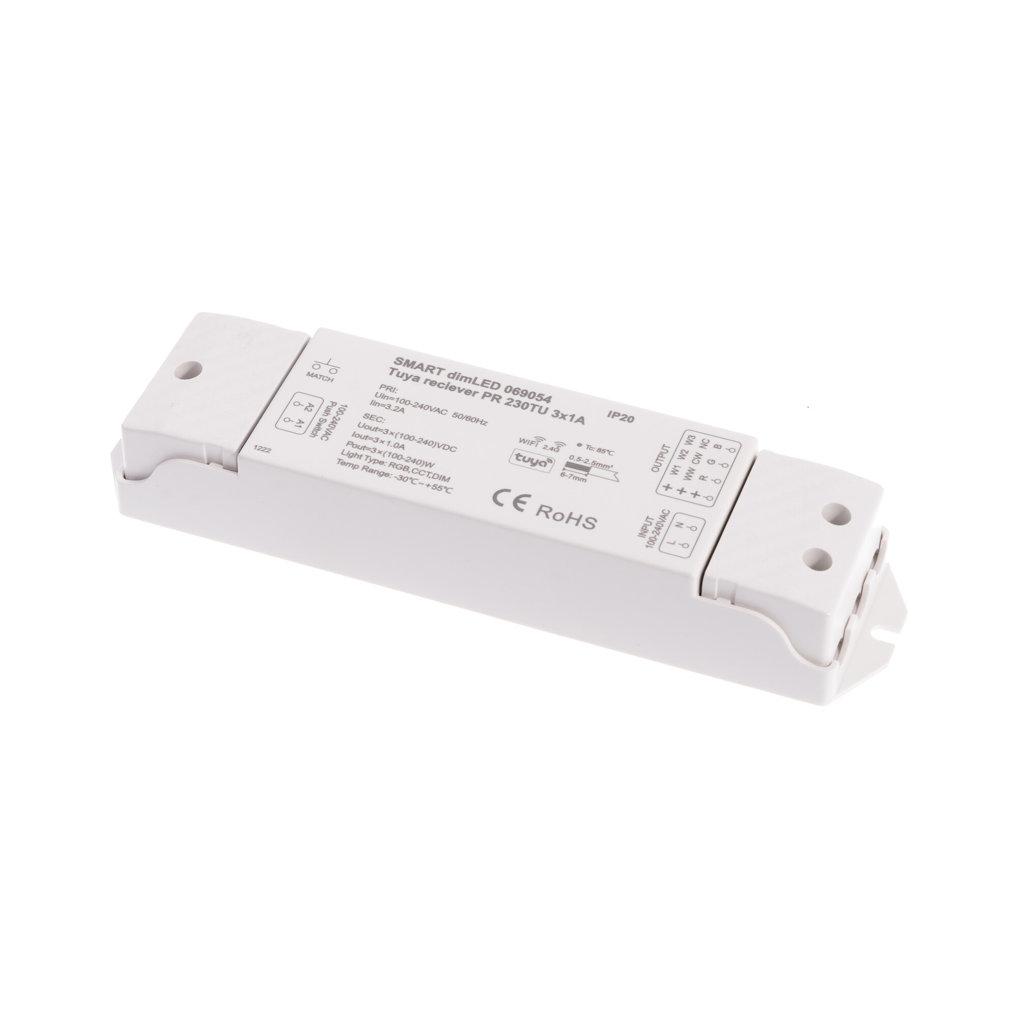 Levně SMART přijímač dimLED Tuya PR 230TU 3x1A
