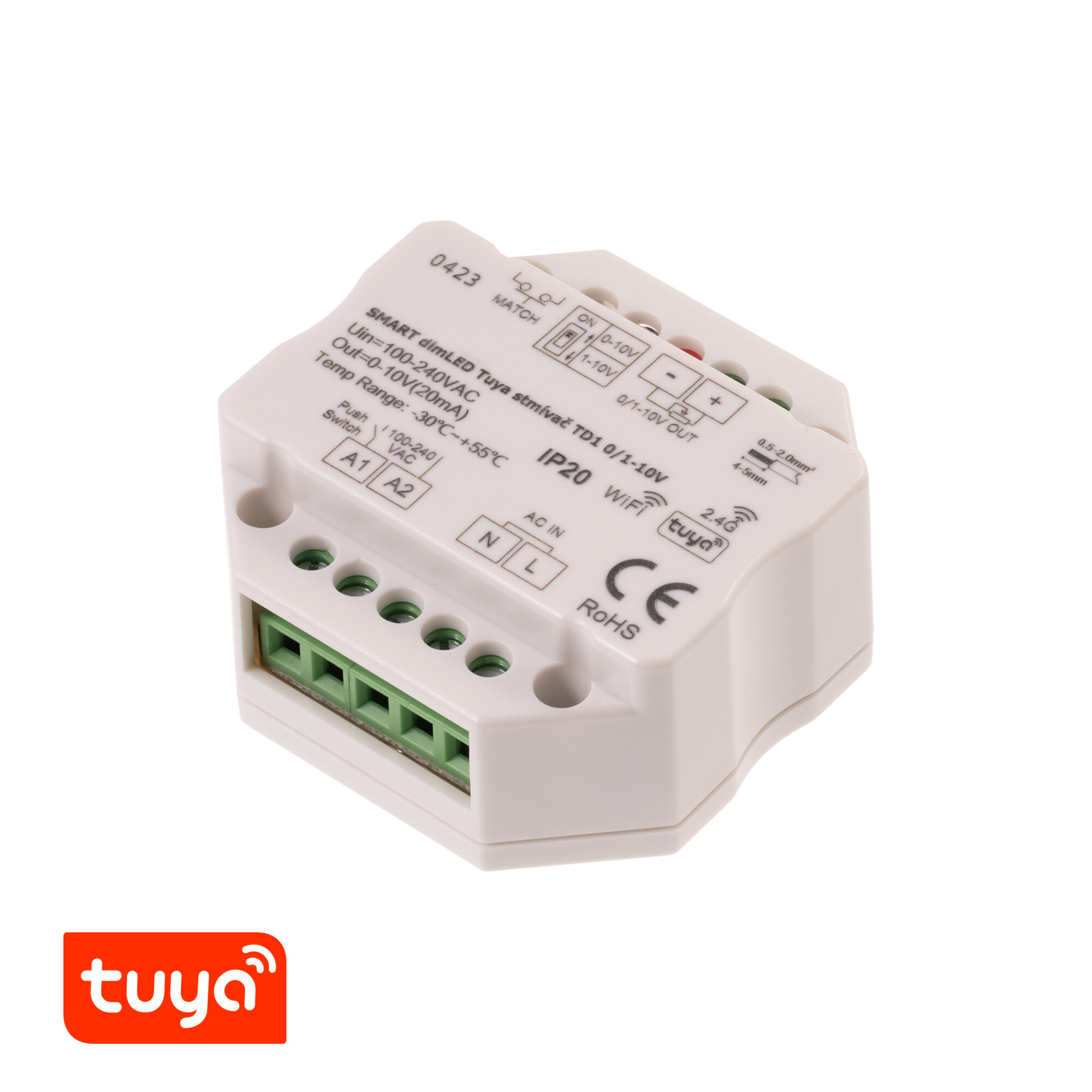 Levně Stmívač SMART dimLED Tuya TD1 0/1-10V