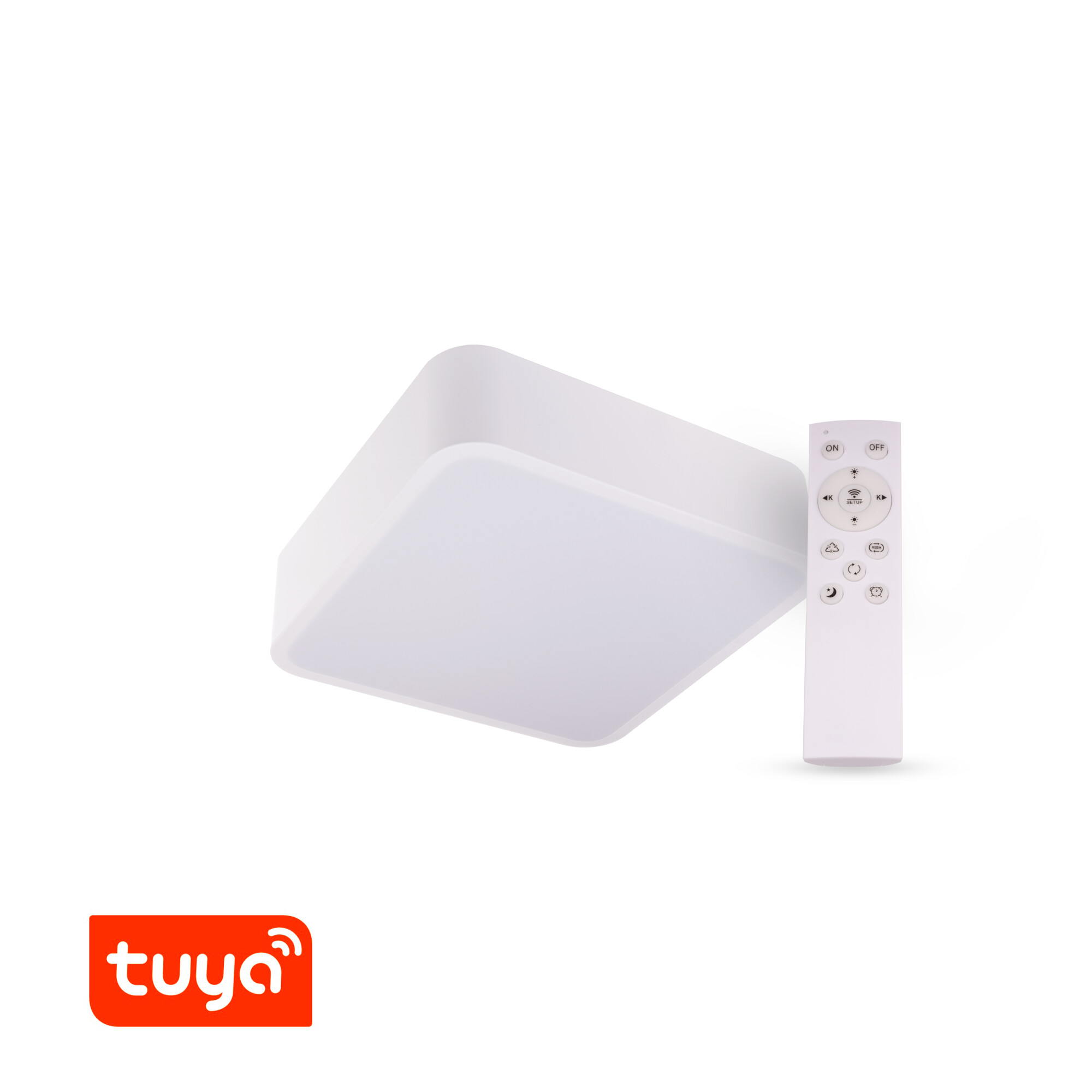 Levně SMART Tuya LED svítidlo RENDO 24W CCT hranaté bílé