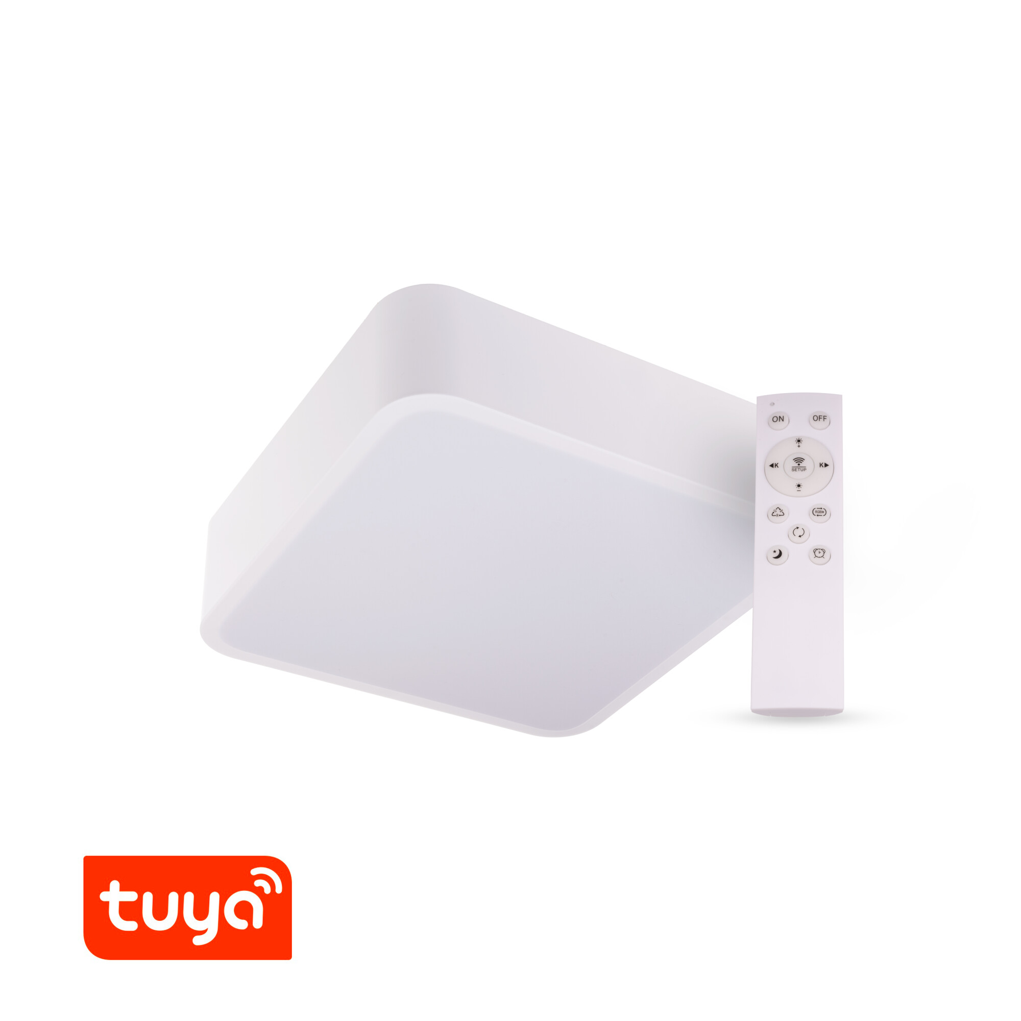 Levně SMART Tuya LED svítidlo RENDO 36W CCT hranaté bílé