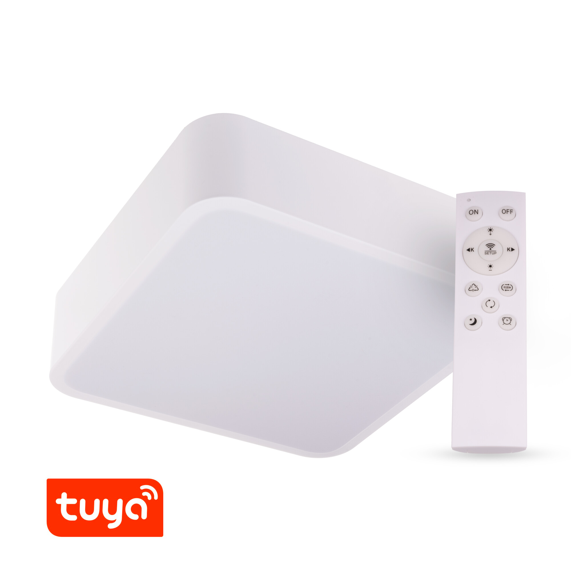 Levně SMART Tuya LED svítidlo RENDO 48W CCT hranaté bílé