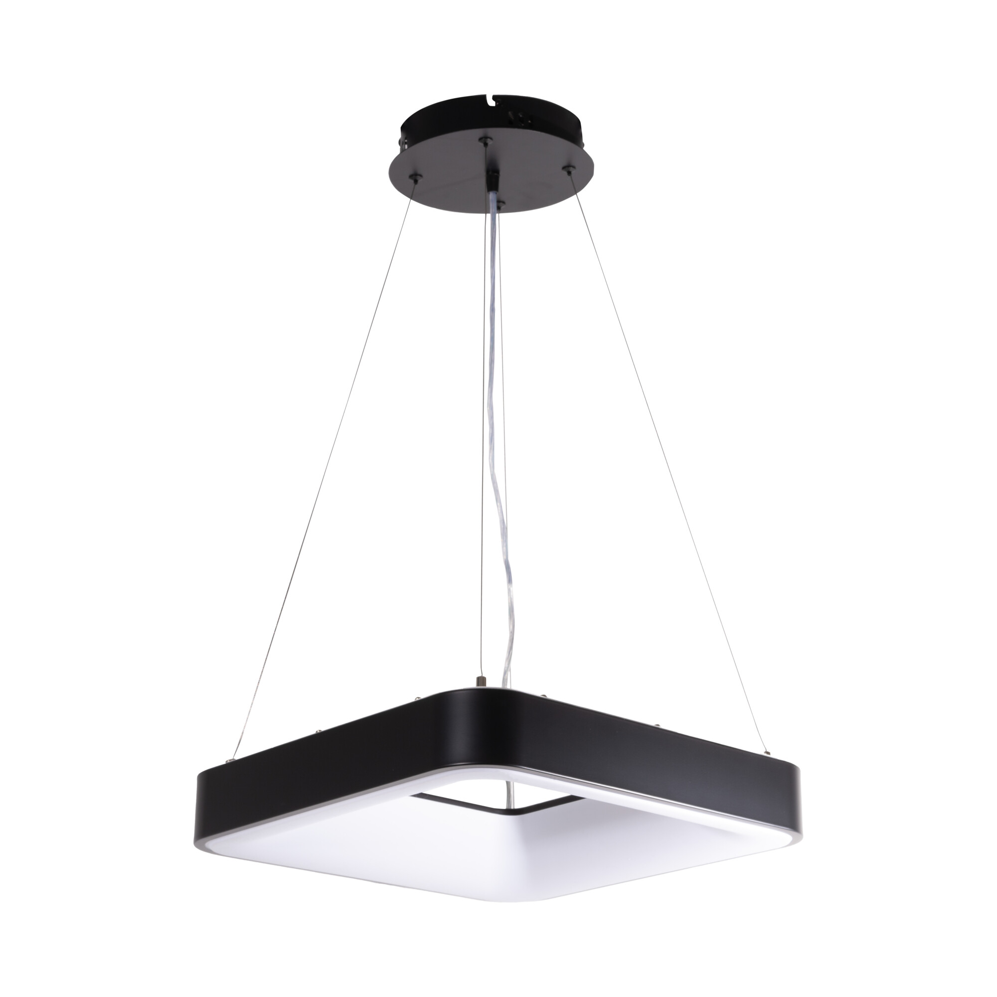 Levně LED svítidlo ZULU 48W CCT hranaté černé závěsné