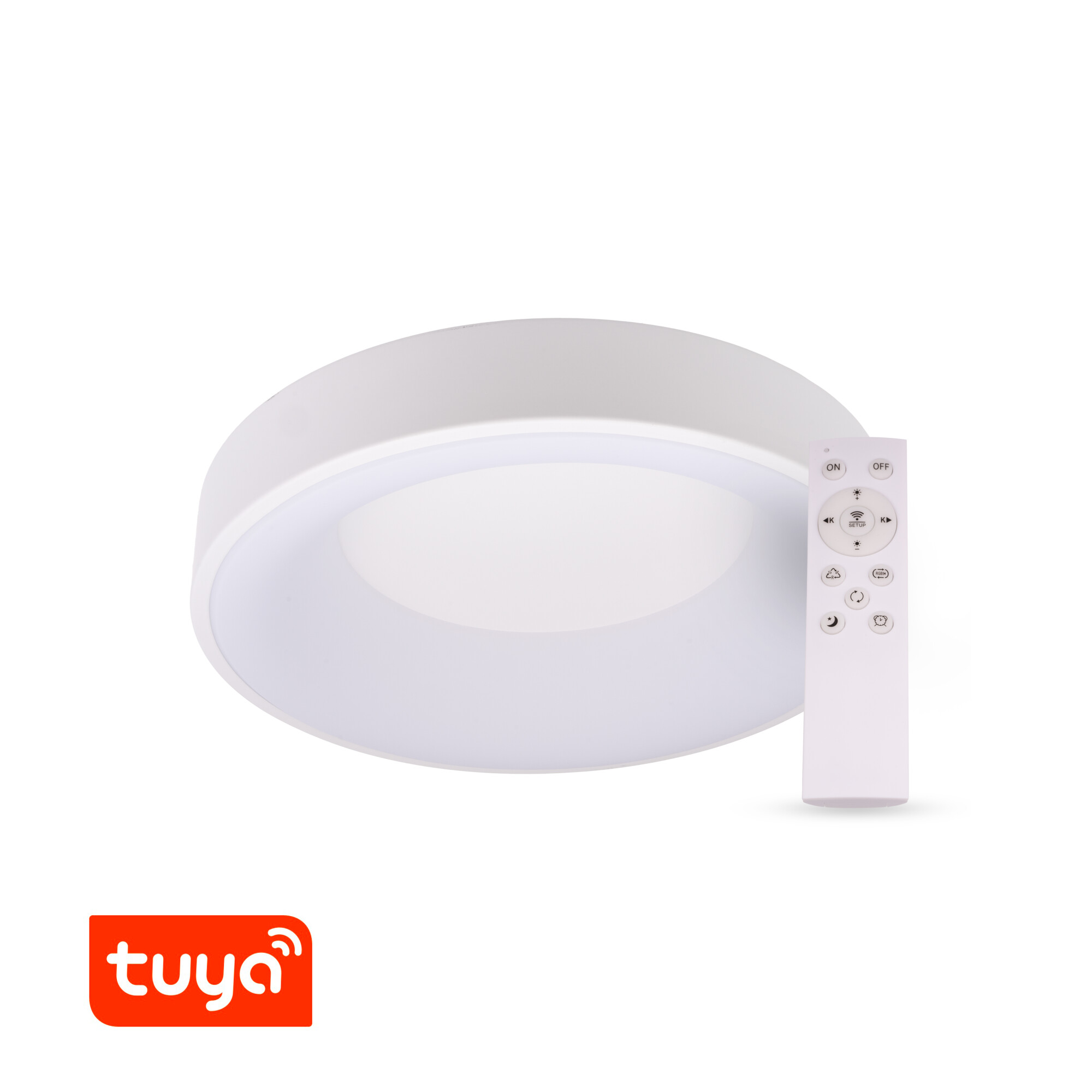 Levně SMART Tuya LED svítidlo ZULU 48W CCT kulaté bílé