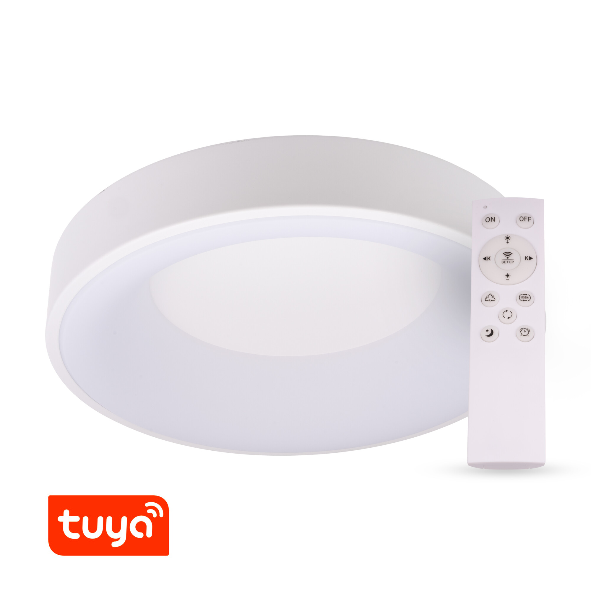 Levně SMART Tuya LED svítidlo ZULU 60W CCT kulaté bílé