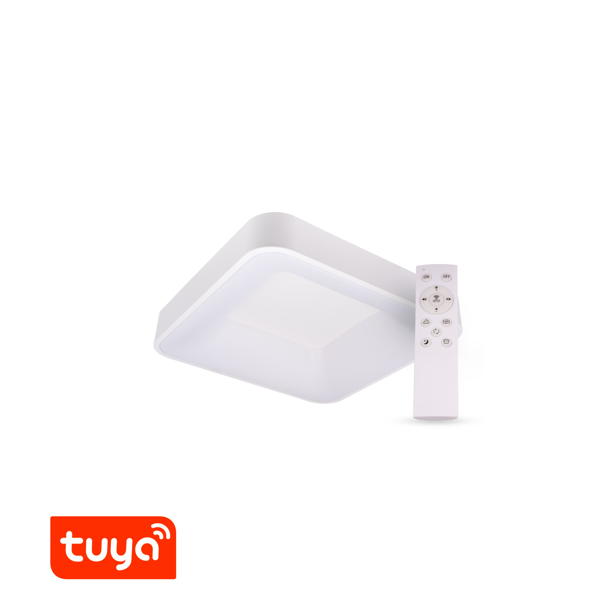 Levně SMART Tuya LED svítidlo ZULU 32W CCT hranaté bílé