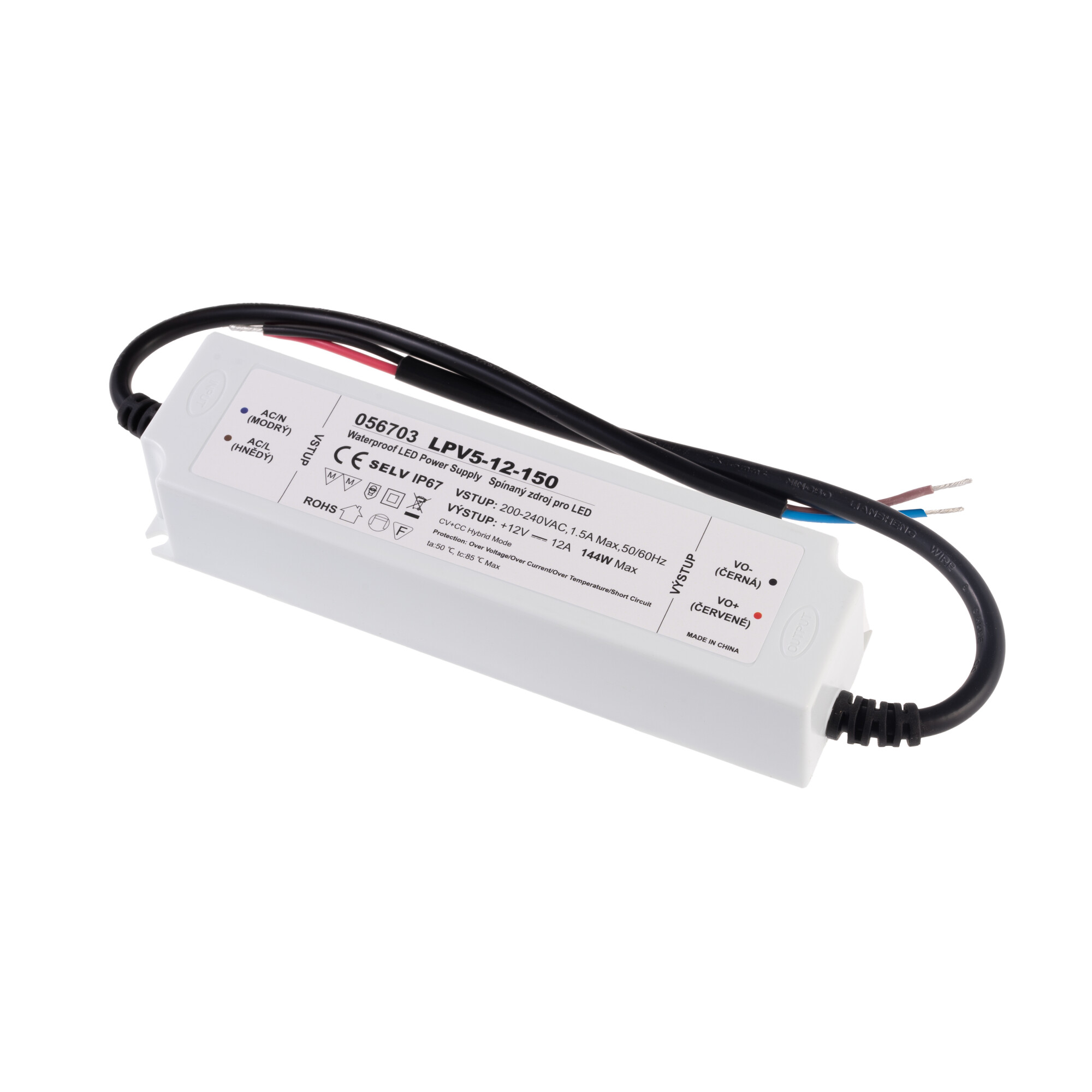 Levně LED zdroj 12V 150W LPV5-12-150 Záruka 5 let