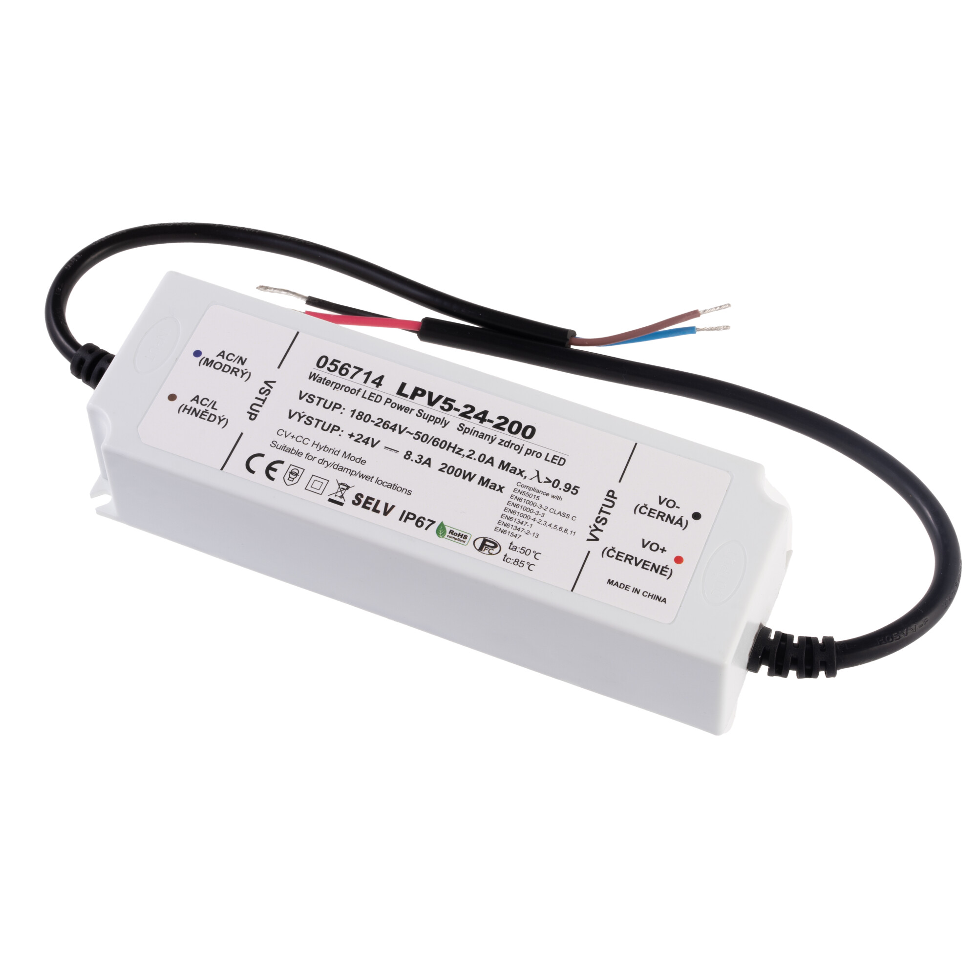 Levně LED zdroj 24V 200W LPV5-24-200 Záruka 5 let