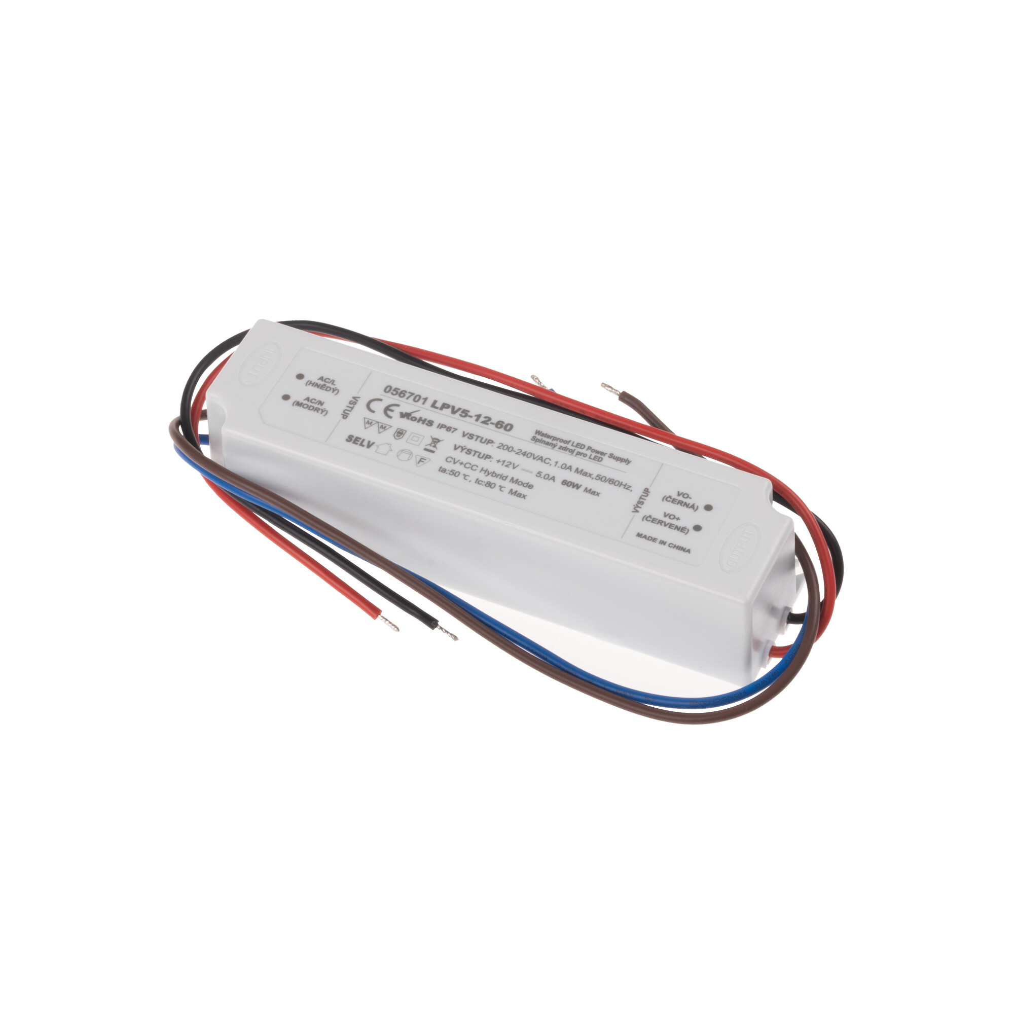 Levně LED zdroj 12V 60W LPV5-12-60 Záruka 5 let