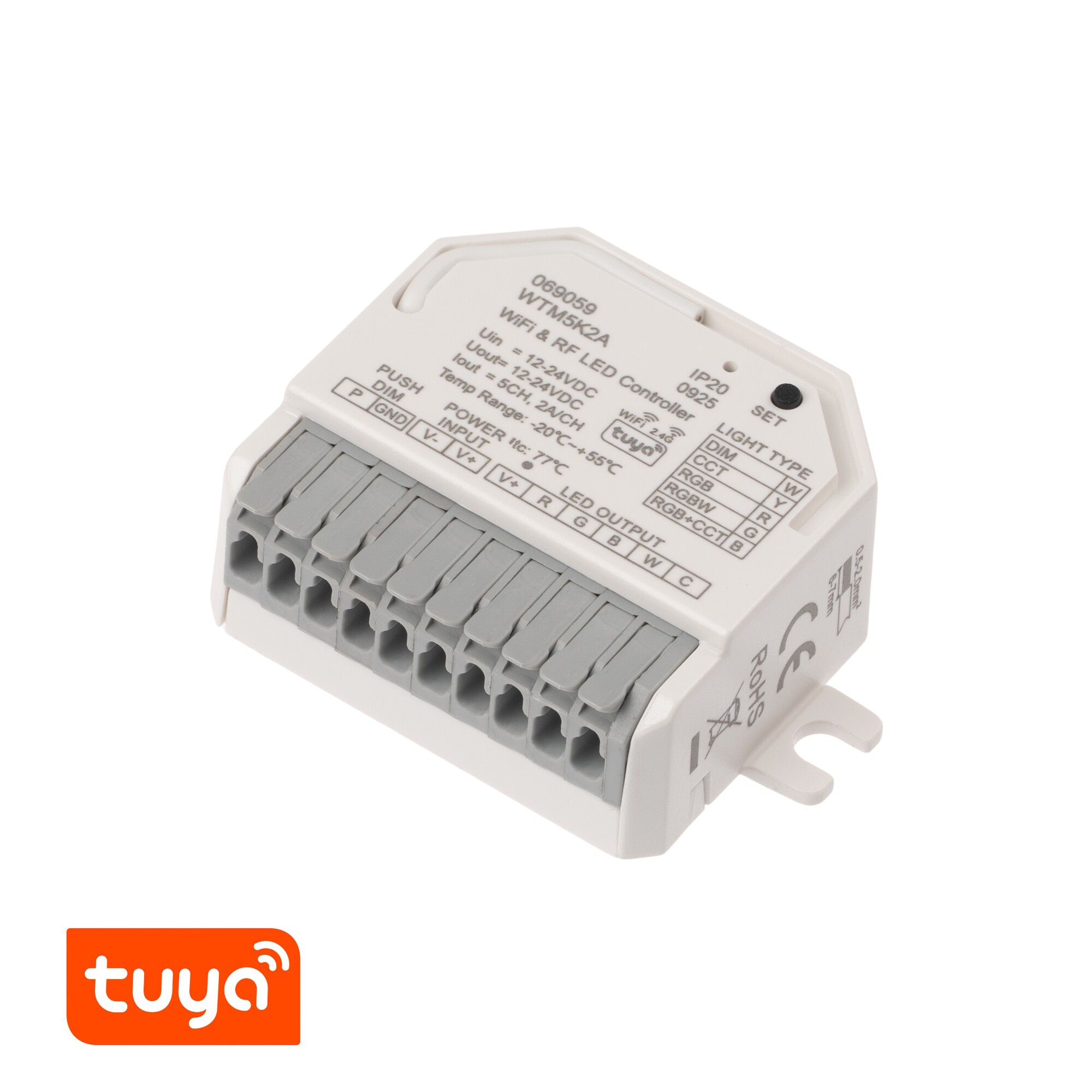 Levně SMART přijímač dimLED Tuya PR WTM5K2A