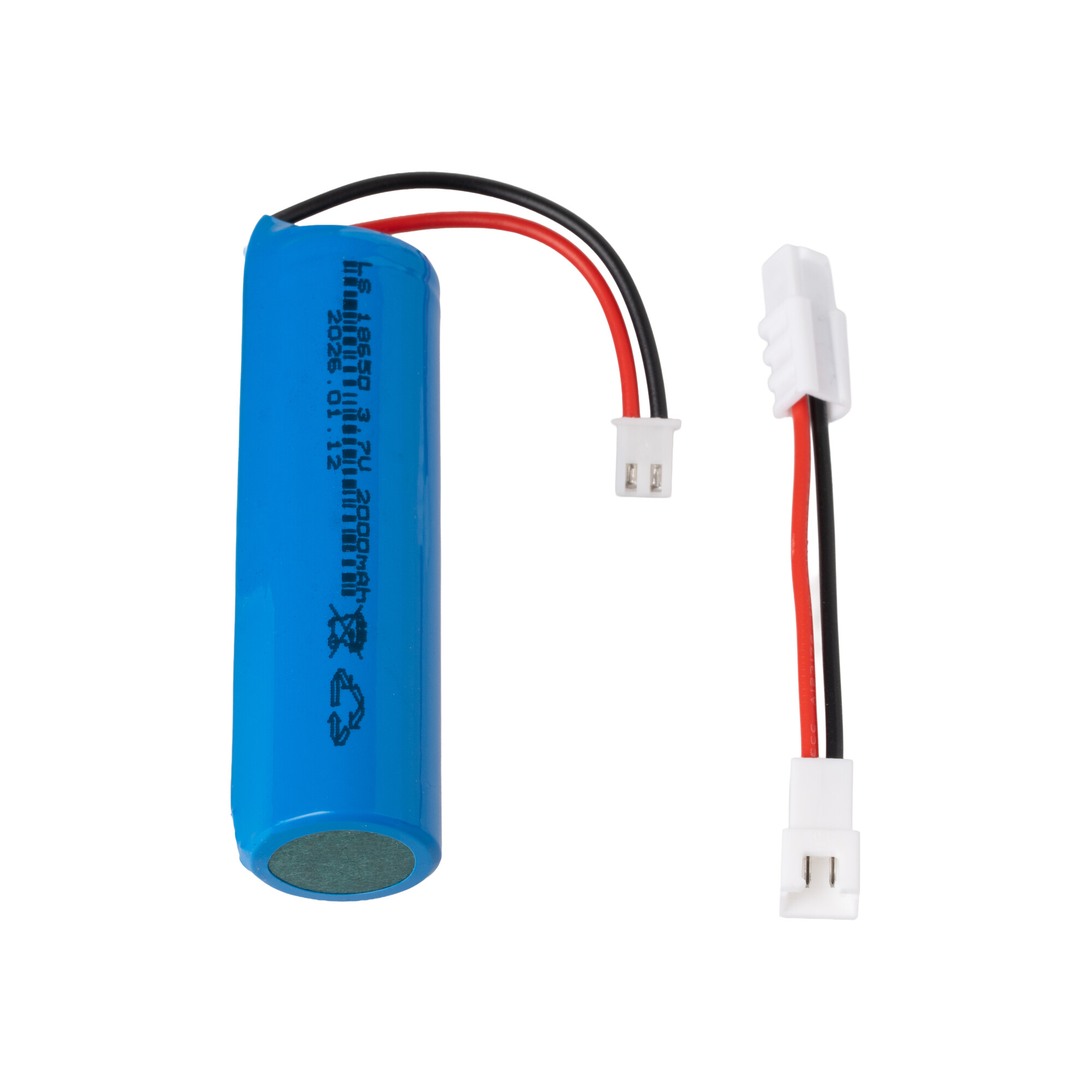 Levně Baterie 18650, 2000mAh, 3.7V s konektorem
