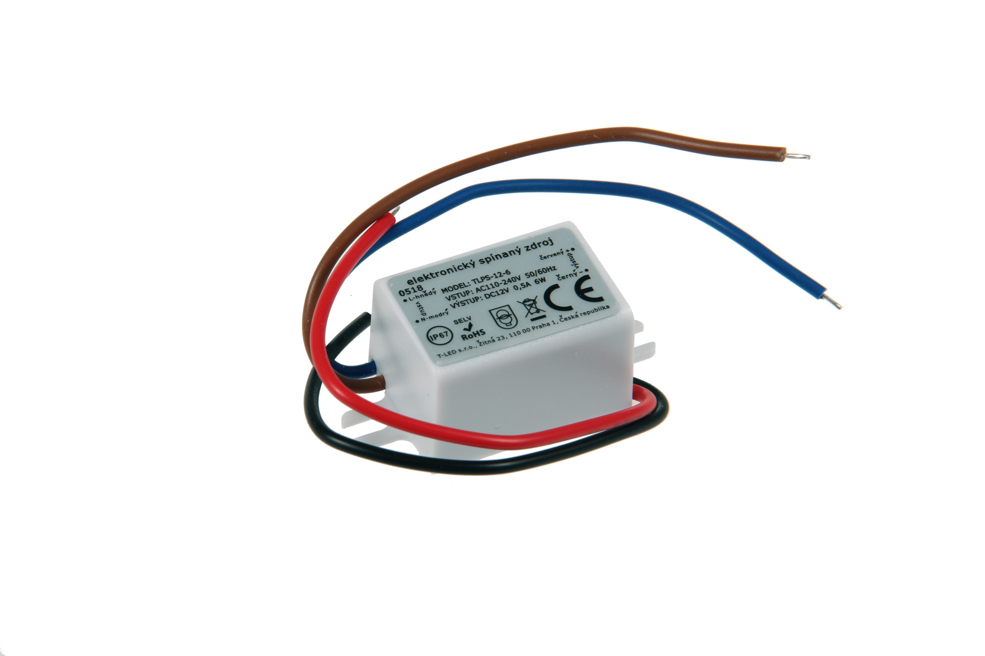 Levně LED zdroj 12V 6W IP67 TLPS-12-6