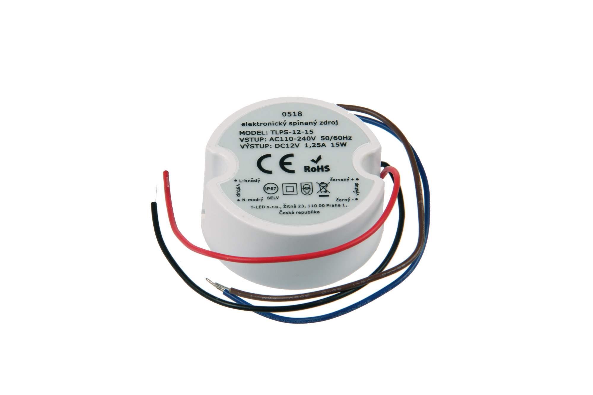 Levně LED zdroj 12V 15W IP67 TLPS-12-15