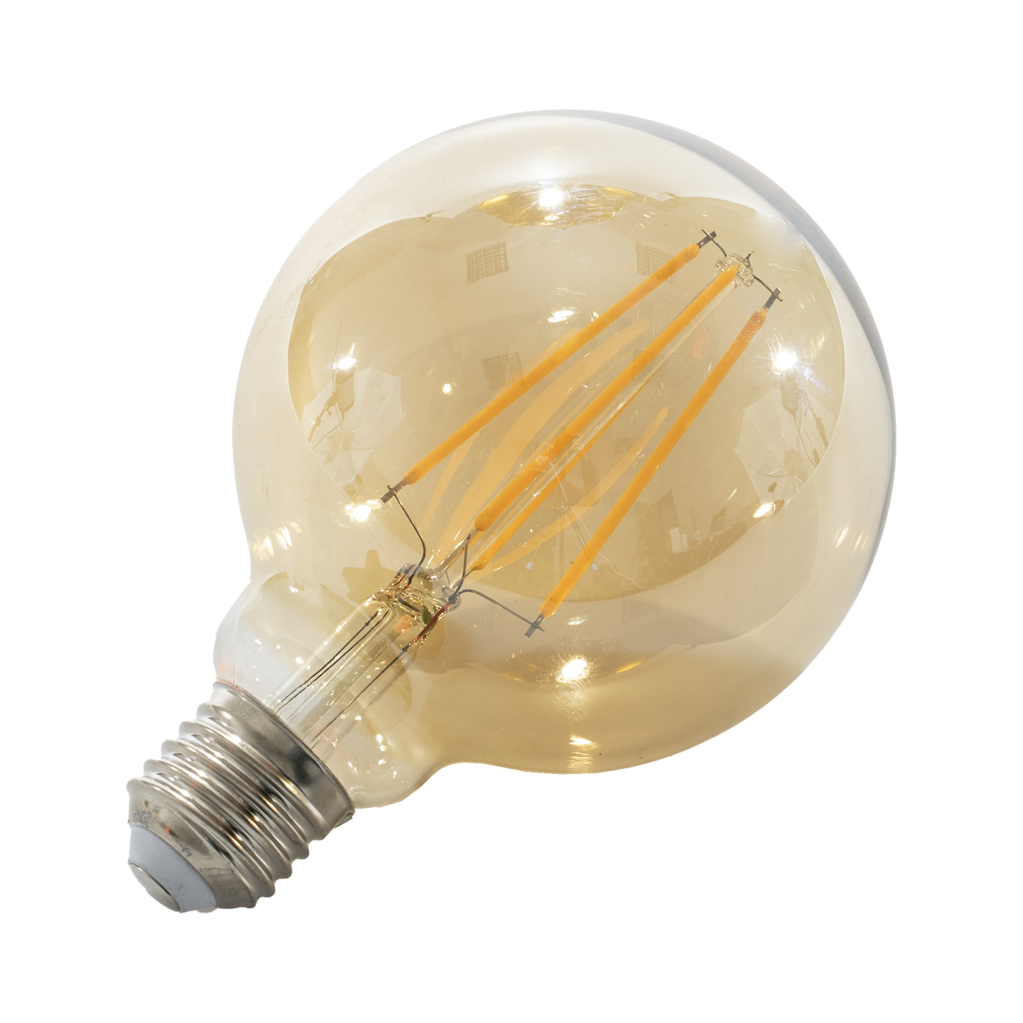 Levně LED žárovka E27 EKF4W G95 FILAMENT kulatá