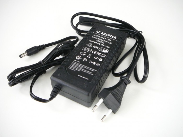 Levně LED zdroj 12V 72W zásuvkový