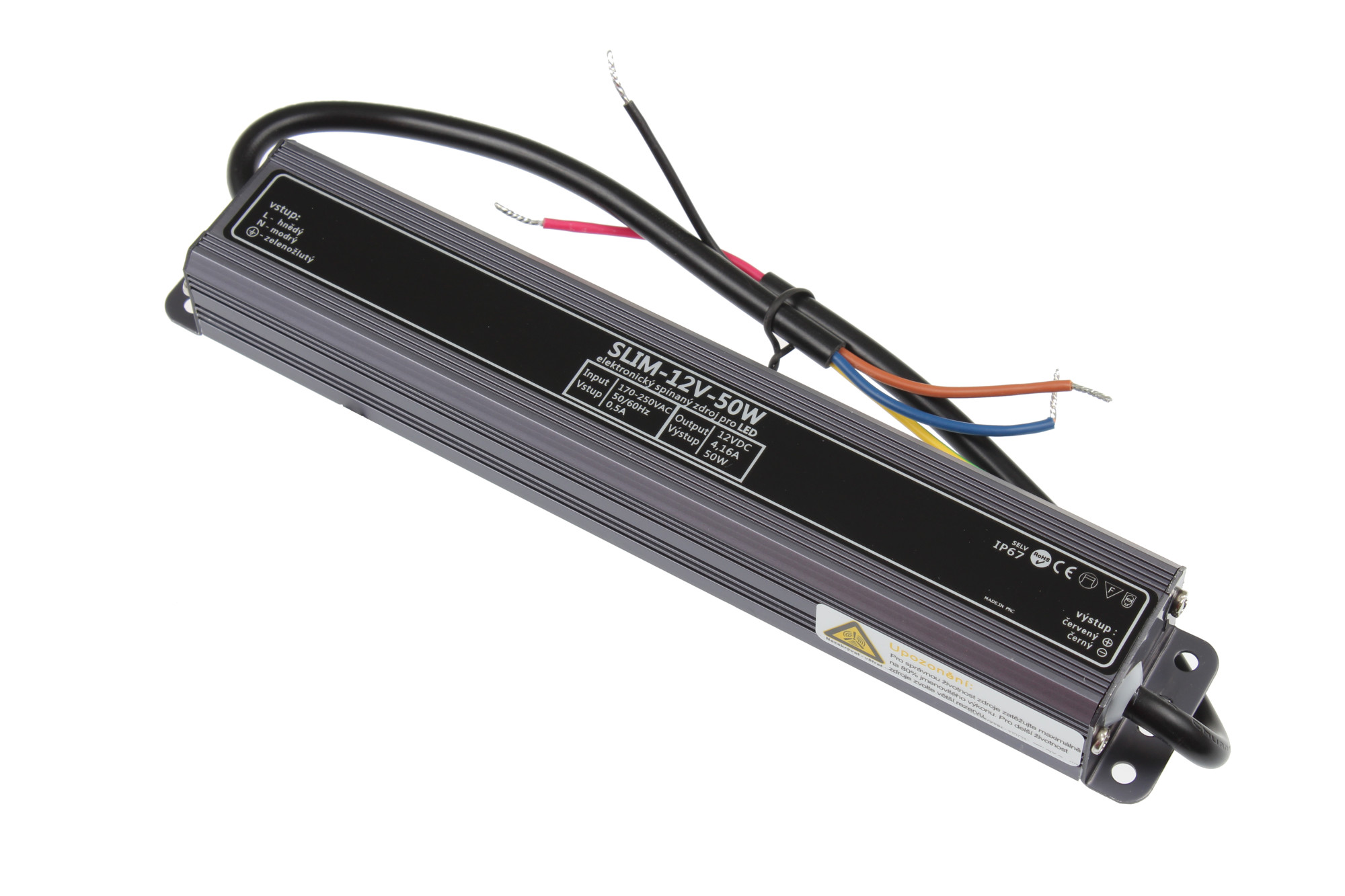 Levně LED zdroj 12V 50W IP67 SLIM-12V-50W