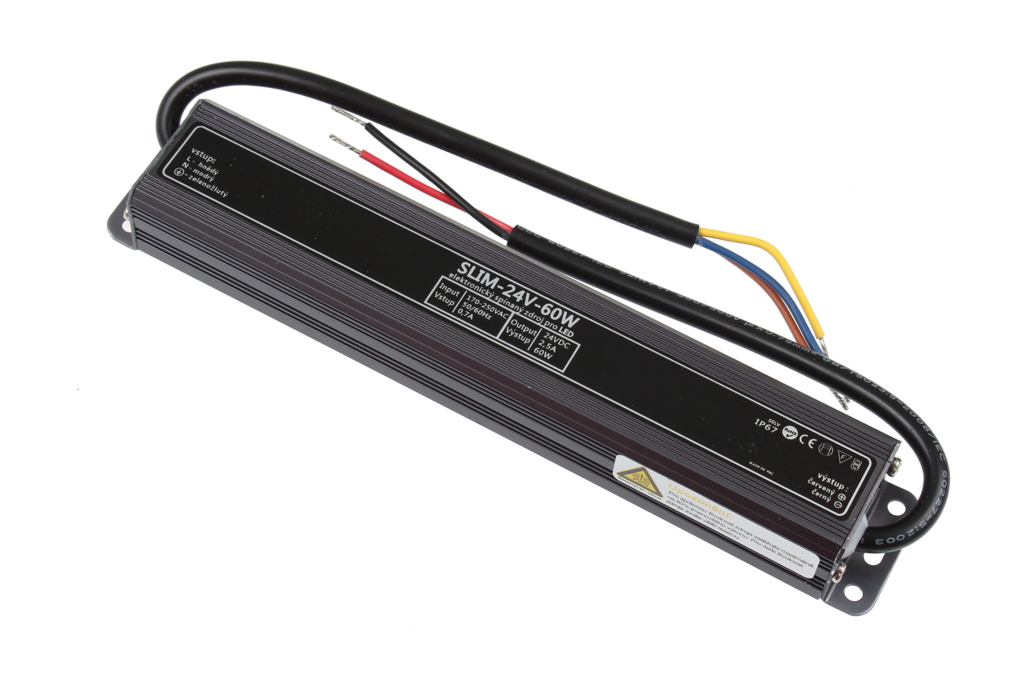 Levně LED zdroj 24V 60W IP67 SLIM-24V-60W
