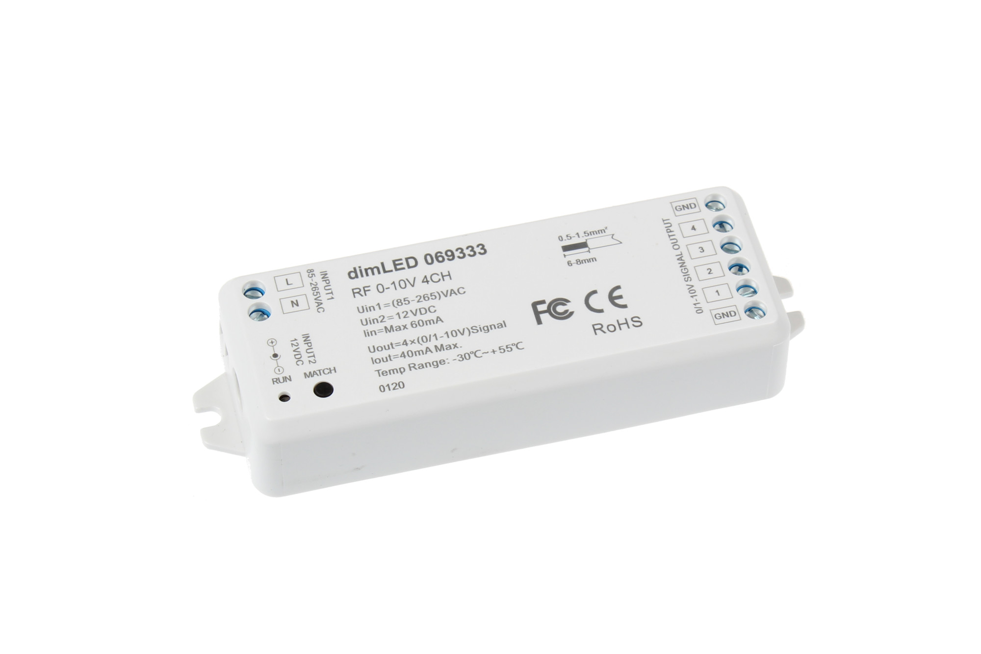 Levně Ovladač dimLED RF 0-10V 4CH