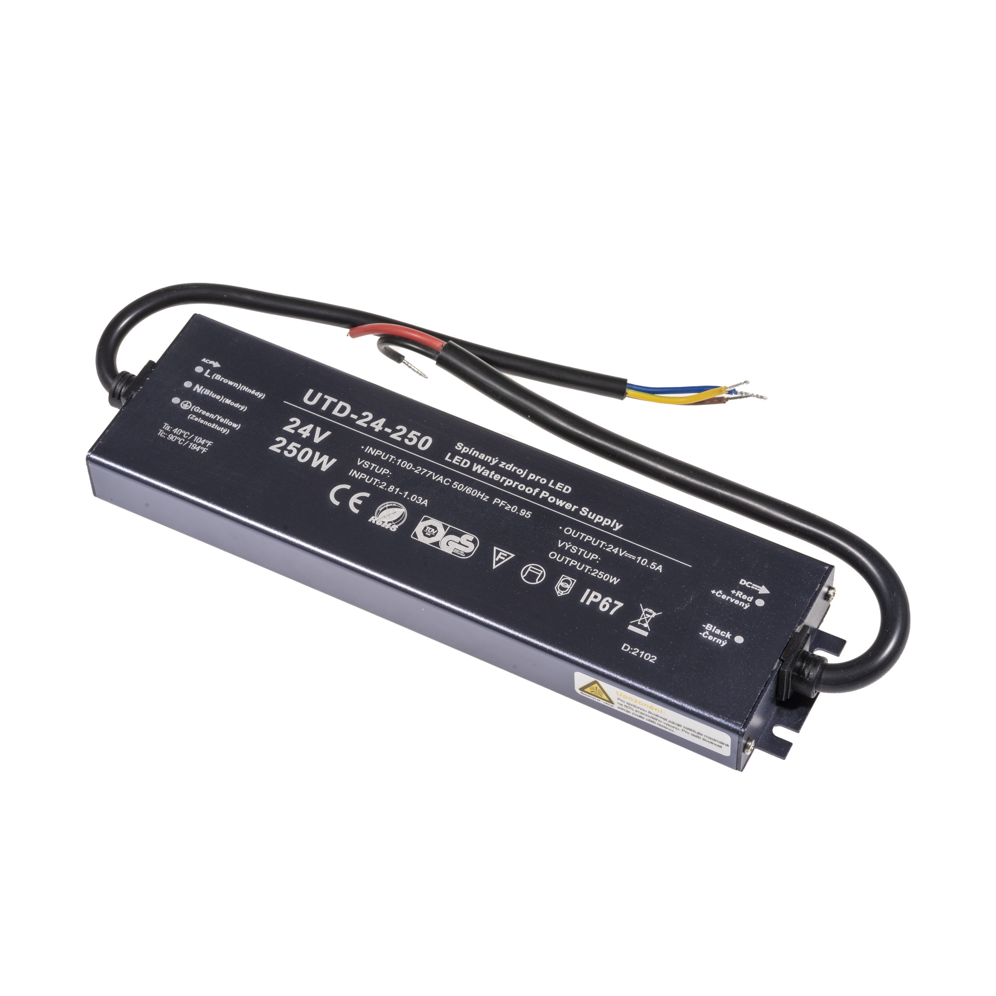 Levně LED zdroj 24V 250W UTD-24-250 Záruka 5 let