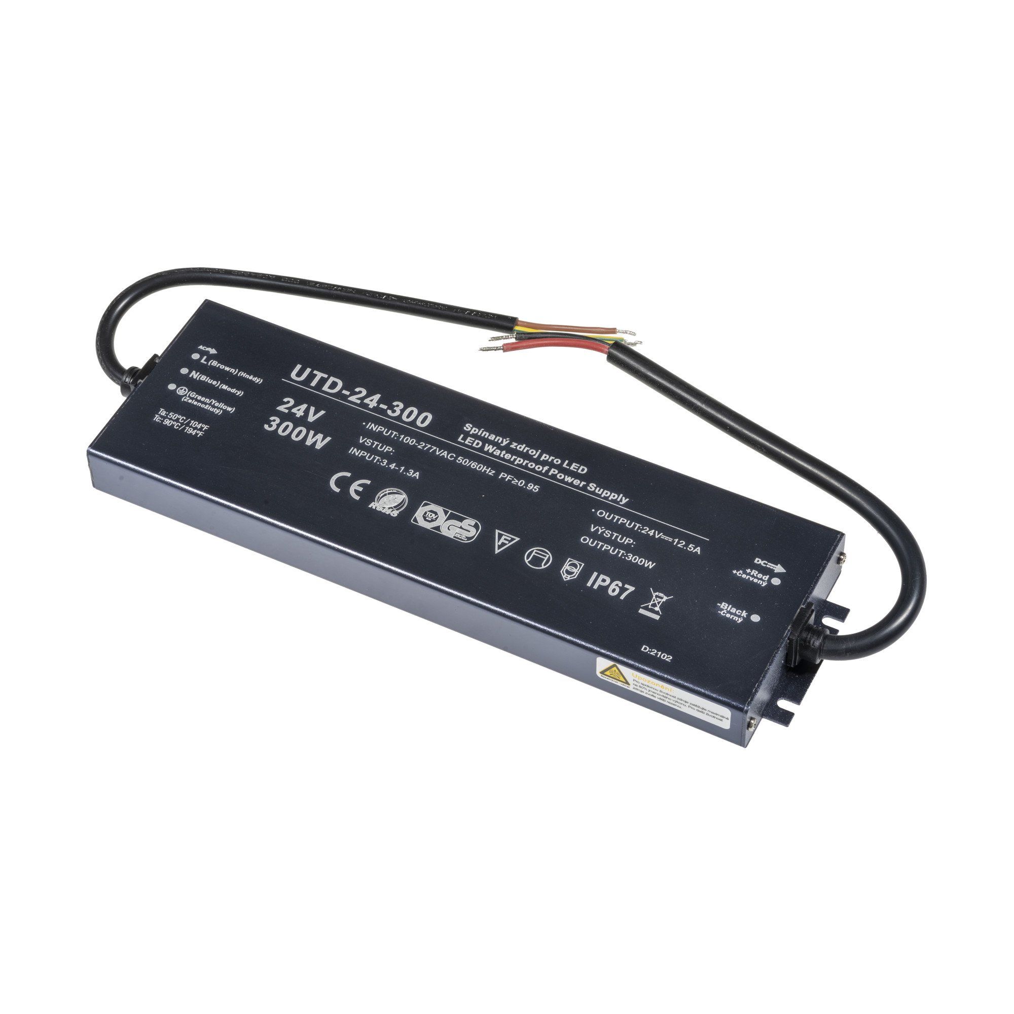 Levně LED zdroj 24V 300W UTD-24-300 Záruka 5 let