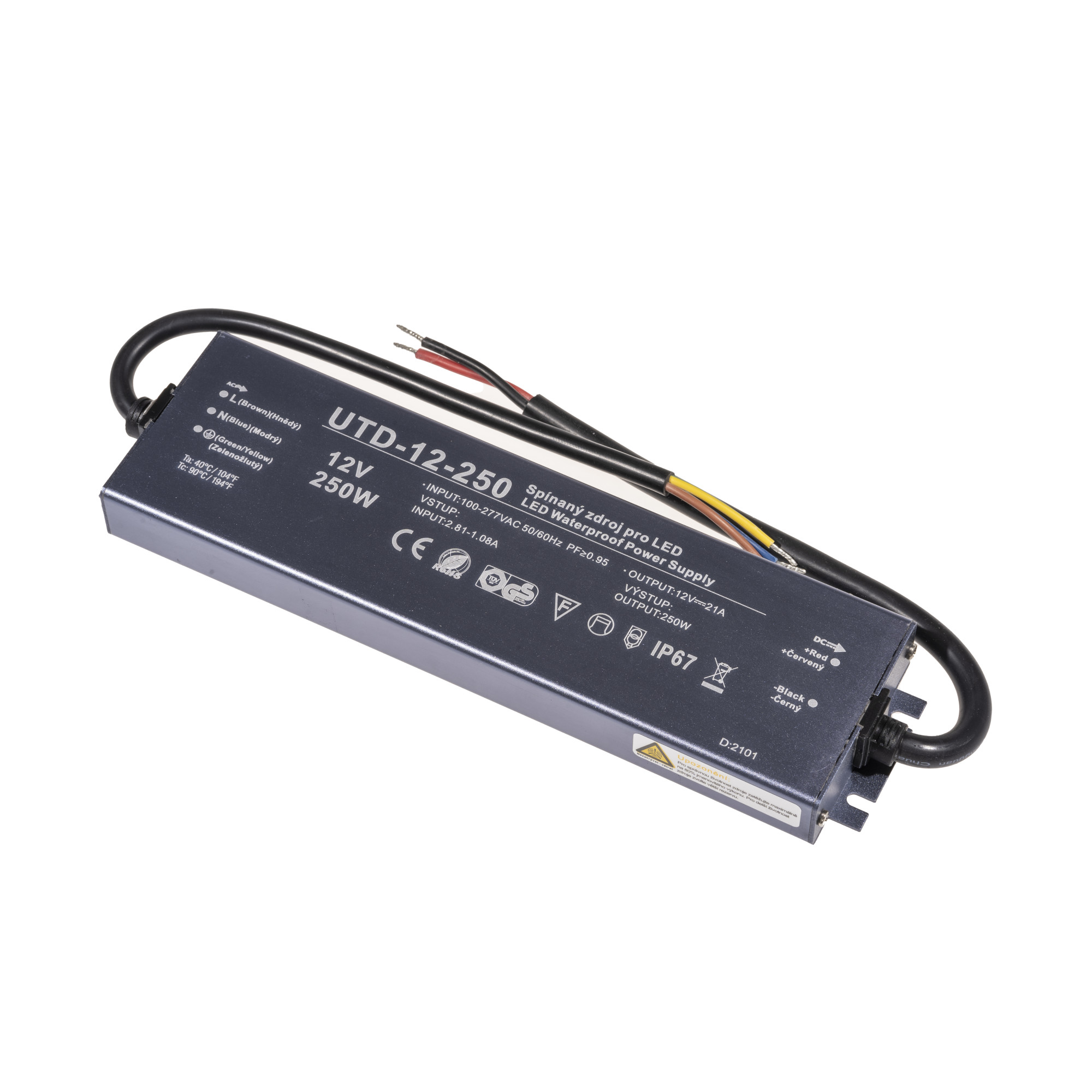 Levně LED zdroj 12V 250W UTD-12-250 Záruka 5 let