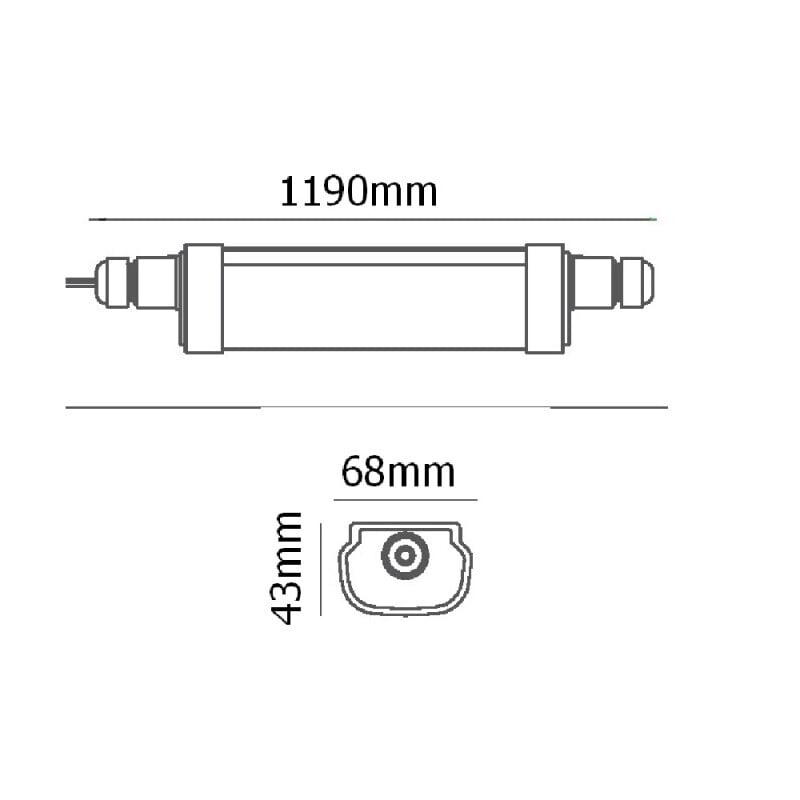 Prachotěsné svítidlo TRIPROOF TR120E 30W