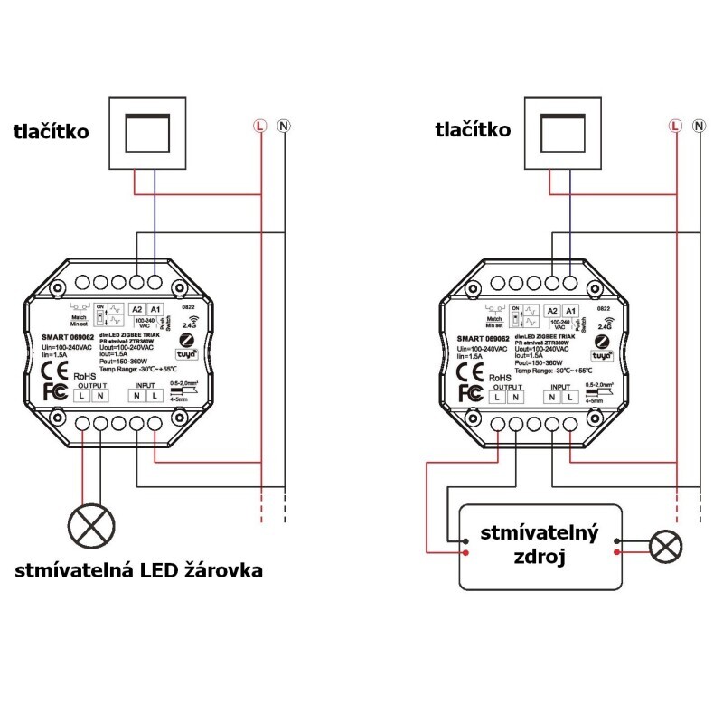 SMART stmívač dimLED ZIGBEE PR ZTR360W