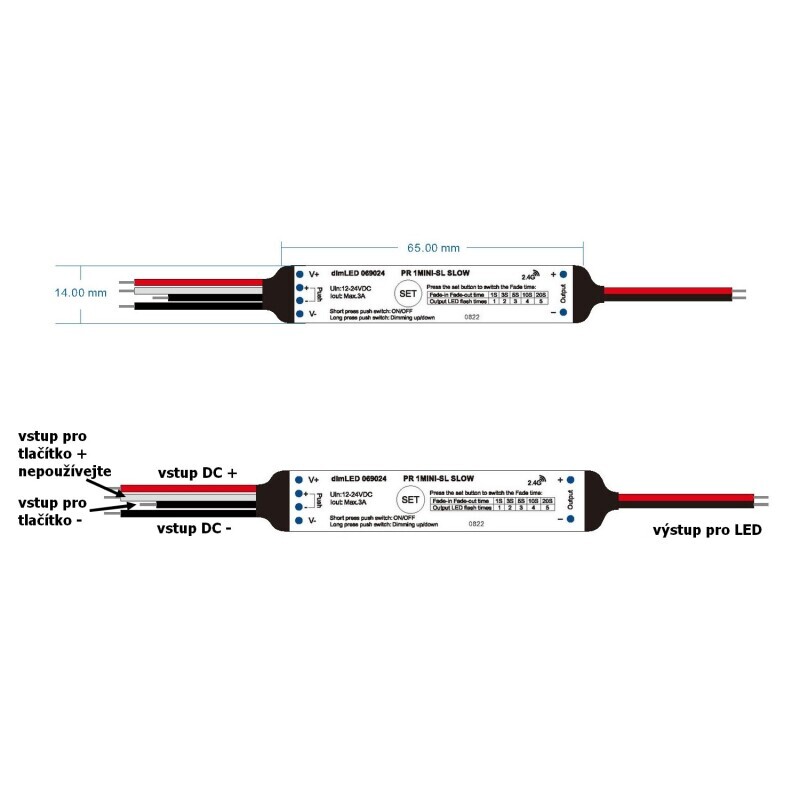 Přijímač dimLED PR 1MINI-SL SLOW