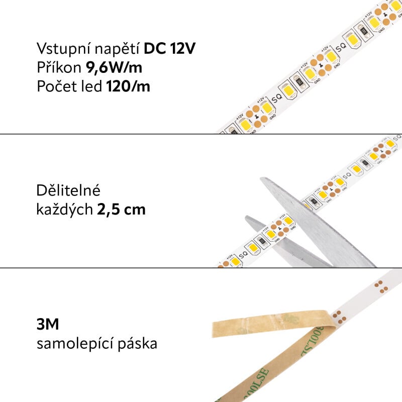 LED pásek vnitřní SQ3-600 záruka 3 roky