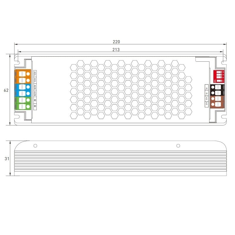 LED zdroj 12V 500W zdroj INTELI-12-500