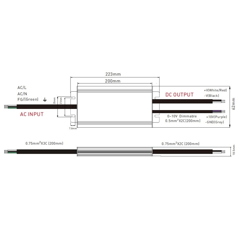 LED zdroj 24V 100W zdroj DIM67-24-100