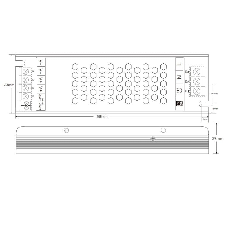 LED zdroj 12V 200W zdroj DIM20-12-200