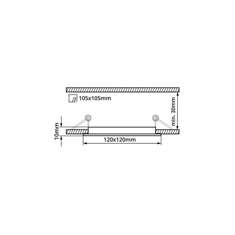 BSN6 LED panel 6W čtverec 120x120mm