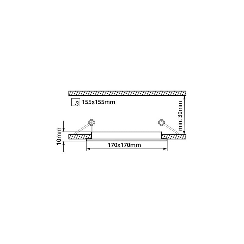 BSN12 LED panel 12W černý čtverec