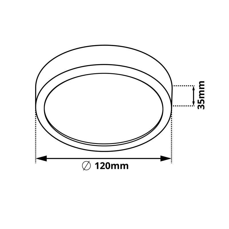 PL6 LED panel 6W přisazený kulatý 115mm