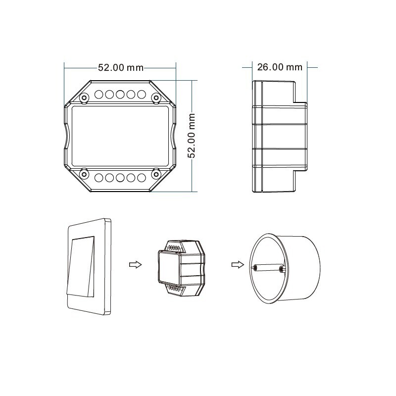 Stmívač SMART dimLED Tuya TD1 0/1-10V