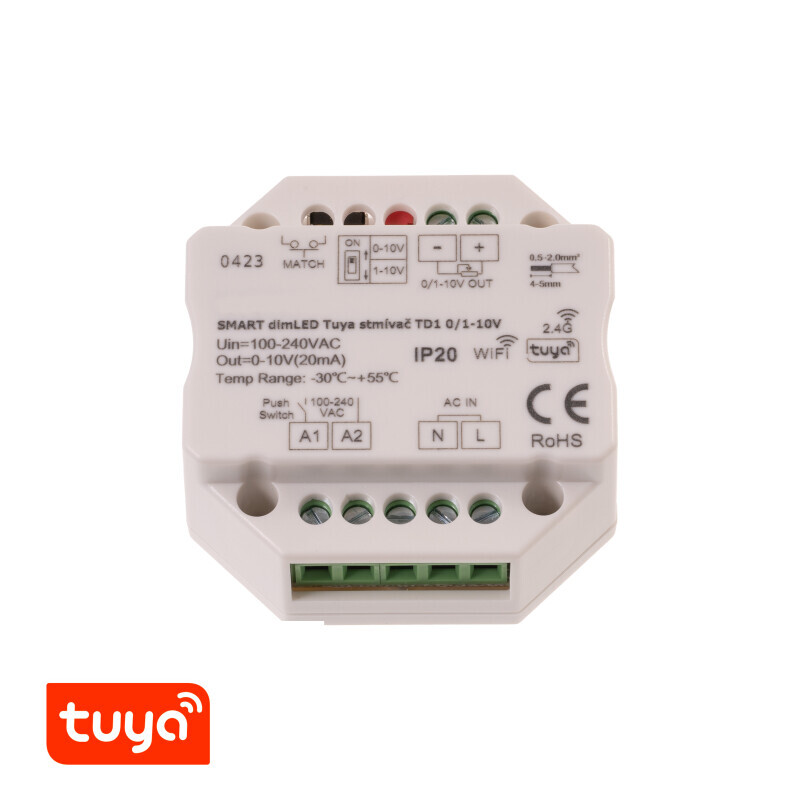 Stmívač SMART dimLED Tuya TD1 0/1-10V