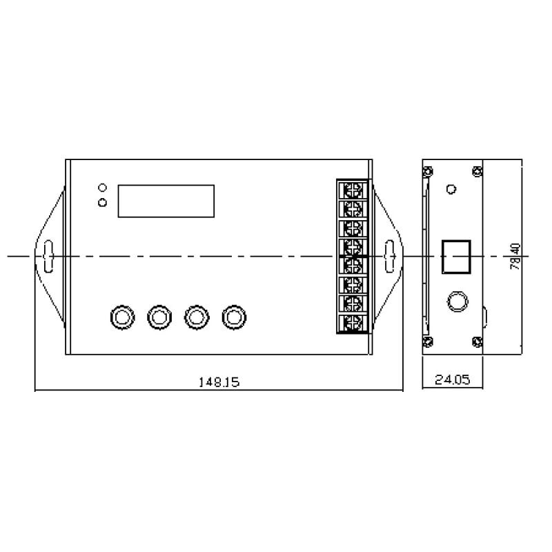 Programovatelný ovladač USB 5CH 20A pro LED