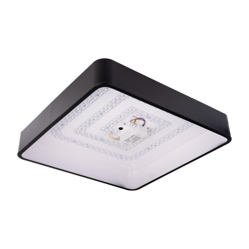 LED svítidlo RENDO 48W CCT hranaté černé stropní