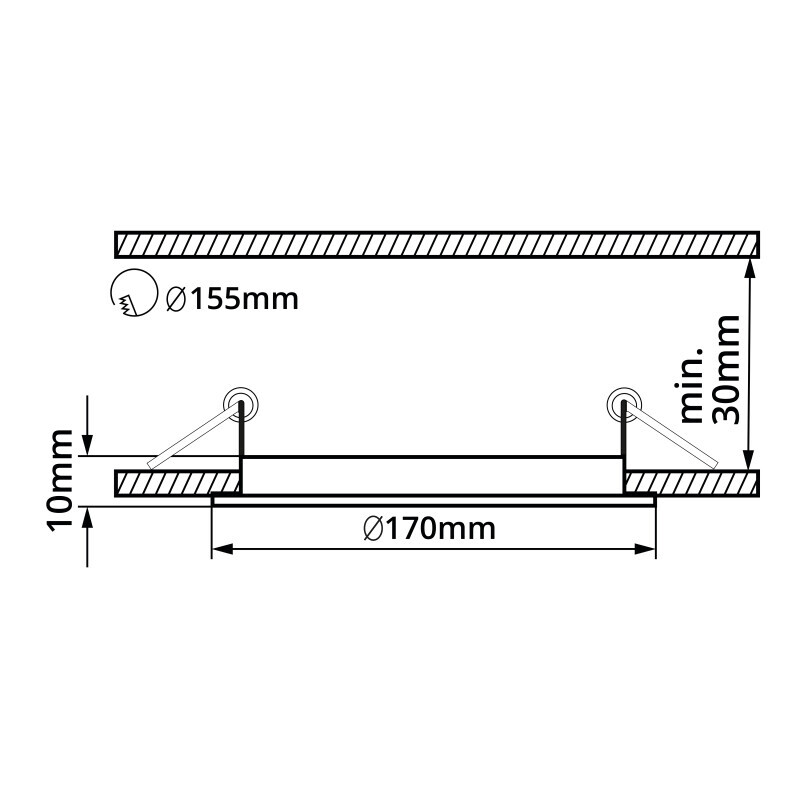 LN12 LED panel 12W kulatý 171mm